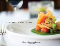 2014 Banquet & Event Menus