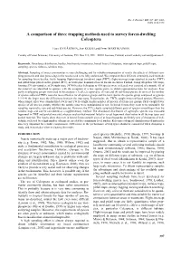 A Comparison of Three Trapping Methods Used to Survey Forest-Dwelling Coleoptera