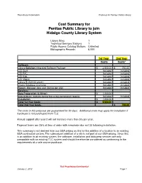 Cost Summary/Proposal