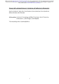 Group I P21-Activated Kinases in Leukemia Cell Adhesion to Fibronectin