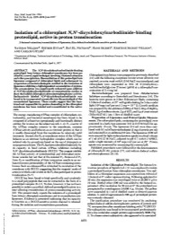 Isolation of a Chloroplast N,N'-Dicyclohexylcarbodiimide
