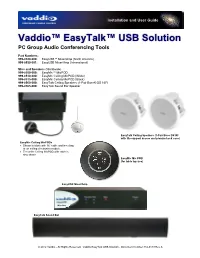 Vaddio™ Easytalk™ USB Solution PC Group Audio Conferencing Tools