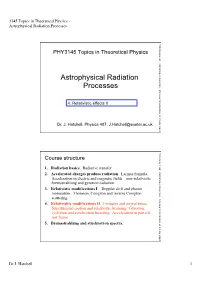 Astrophysical Radiation Processes