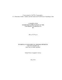 Constituting the Cold War Commonplace: U.S. Presidential Public Address and the Inventional Possibilities of Speaking in Situ