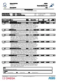 Extended Start List 拡張スタートリスト / Liste De Départ Détaillée