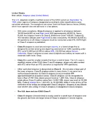 FAA Airspace Classifications