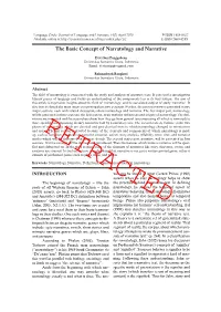 The Basic Concept of Narratology and Narrative