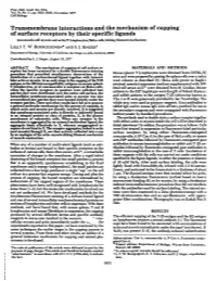 Transmembrane Interactions and Themechanism of Capping