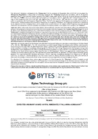 Bytes Technology Group
