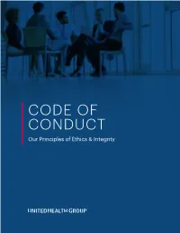 Code of Conduct: Our Principles of Ethics & Integrity
