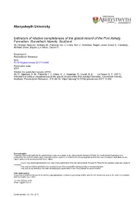 Indicators of Relative Completeness of the Glacial Record of The