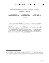 Pseudorandomness for Regular Branching Programs Via Fourier Analysis
