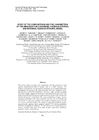 Study of the Compositions and Fuel Parameters of the Emulsion Fuels Biodiesel-Aqueous Ethanol and Biodiesel-Aqueous Ethanol-Diesel