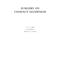 Surgery on Compact Manifolds, by C.T.C. Wall