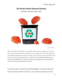 The Brain's Waste-Removal System