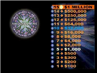 Who Wants to Be a Millionaire Template