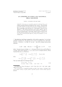 AN OVERVIEW on LINEAR and NONLINEAR DIRAC EQUATIONS 1. Introduction and Basic Properties of the Dirac Operator. in Relativistic
