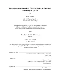 Investigation of Shear Lag Effect in High-Rise Buildings with Diagrid System