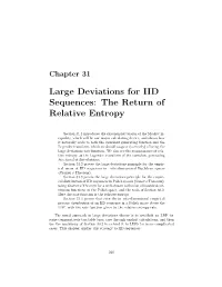 Large Deviations for IID Sequences: the Return of Relative Entropy