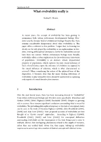 What Evolvability Really Is