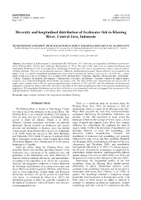 Diversity and Longitudinal Distribution of Freshwater Fish in Klawing River, Central Java, Indonesia