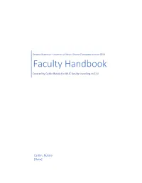 Faculty Handbook