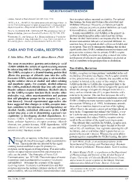 GABA and the GABA a Receptor