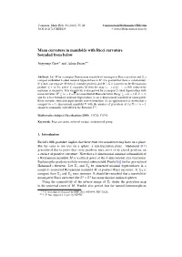 Mean Curvature in Manifolds with Ricci Curvature Bounded from Below