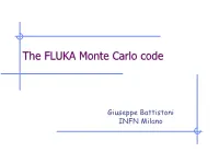 The FLUKA Monte Carlo Code