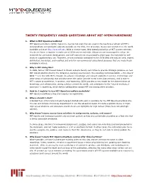 Twenty Frequently Asked Questions About Mit Opencourseware