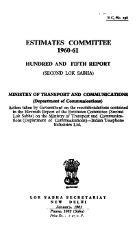 Estimates Commi1tee 1960-61