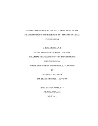 Finding Community at the Bottom of a Pint Glass: an Assessment of Microbreweries' Impacts on Local Communities a Research Pape