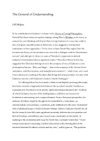 Gadamer, Davidson, and the Ground of Understanding