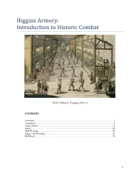 Higgins Armory: Introduction to Historic Combat