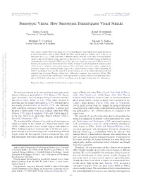 How Stereotypes Disambiguate Visual Stimuli
