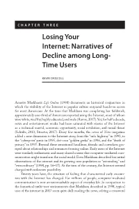 Losing Your Internet: Narratives of Decline Among Long- Time Users