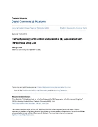 Pathophysiology of Infective Endocarditis (IE) Associated with Intravenous Drug Use