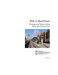 Rails to Real Estate Development Patterns Along