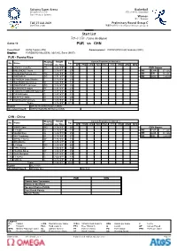 Start List PUR Vs