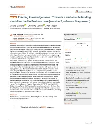 Towards a Sustainable Funding Model for the Uniprot Use Case[Version 2