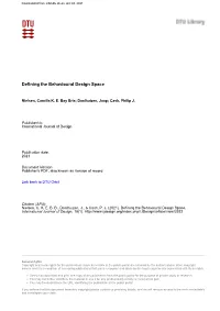 Defining the Behavioural Design Space