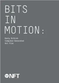 Early British Computer-Generated Art Film BITS in MOTION