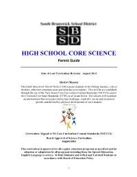 High School Core Science