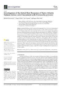 Investigation of the Initial Host Response of Naïve Atlantic Salmon (Salmo Salar) Inoculated with Paramoeba Perurans
