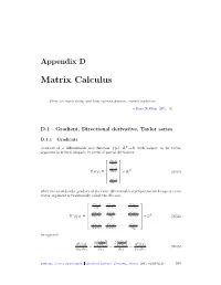 Matrix Calculus