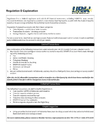 Regulation D Explanation