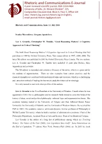 Rhetoric and Communications, Issue 13, July 2014 Ivanka
