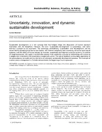 SSPP:Uncertainty, Innovation, and Dynamic Sustainable Development