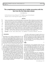 The Completeness-Corrected Rate of Stellar Encounters with the Sun from the ﬁrst Gaia Data Release C.A.L