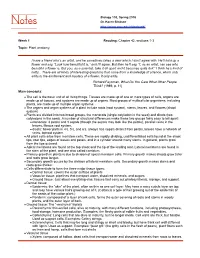 Week 1 Topic: Plant Anatomy Reading: Chapter 42, Sections 1-3 I Have A